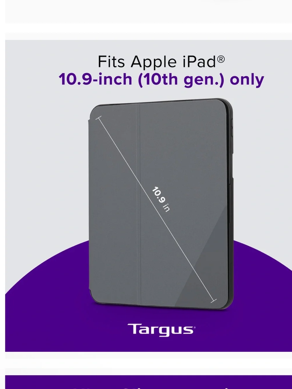Targus Click-In Protective iPad Case in Black for iPad 10th Gen 10.9 inch